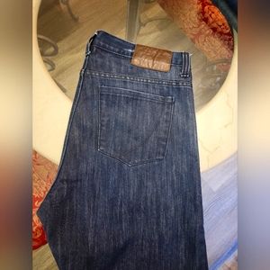 PAPER DENIM & CLOTH JEANS STRAIGHT DARK WASH W 36 X L 36